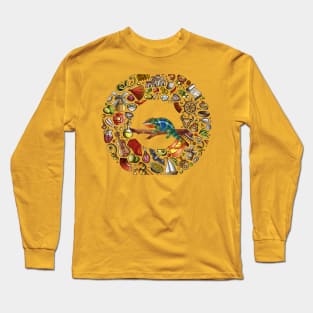 Cute funny lizard Iguana bot  guitar Long Sleeve T-Shirt